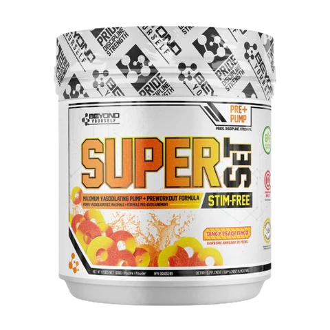 SUPER SET Pre-Workout (Stim-Free) - Tangy Peach Rings