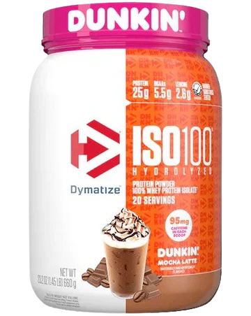 Dymatize ISO100 Dunkin' Mocha Latte Whey Protein - 20 Servings