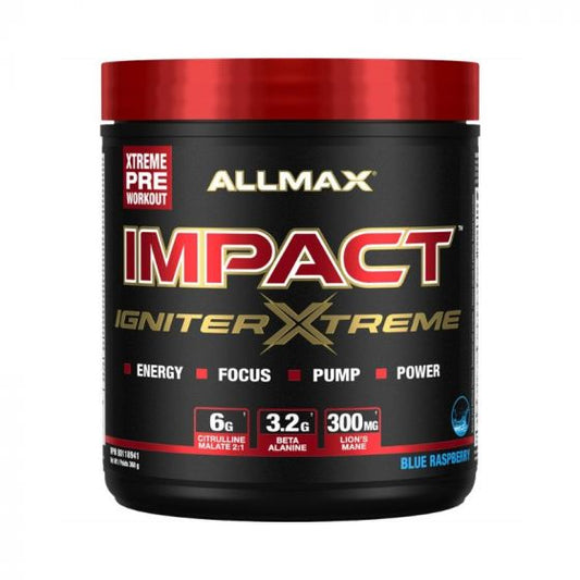 Allmax Impact Igniter Xtreme 300g Blue Raspberry