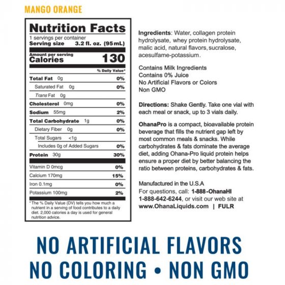 Ohana Liquids Protein Shot 92ml