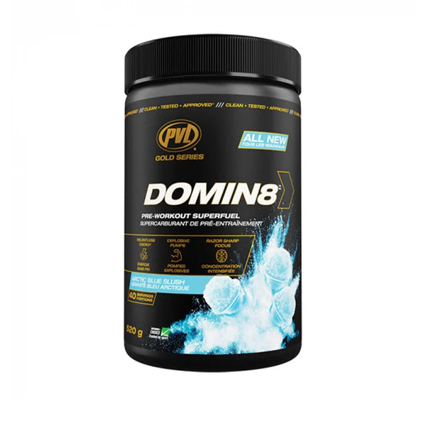 Pure Vita Labs - PVL - Domin8 Pre-Workout - Artic Blue Granite - 520g